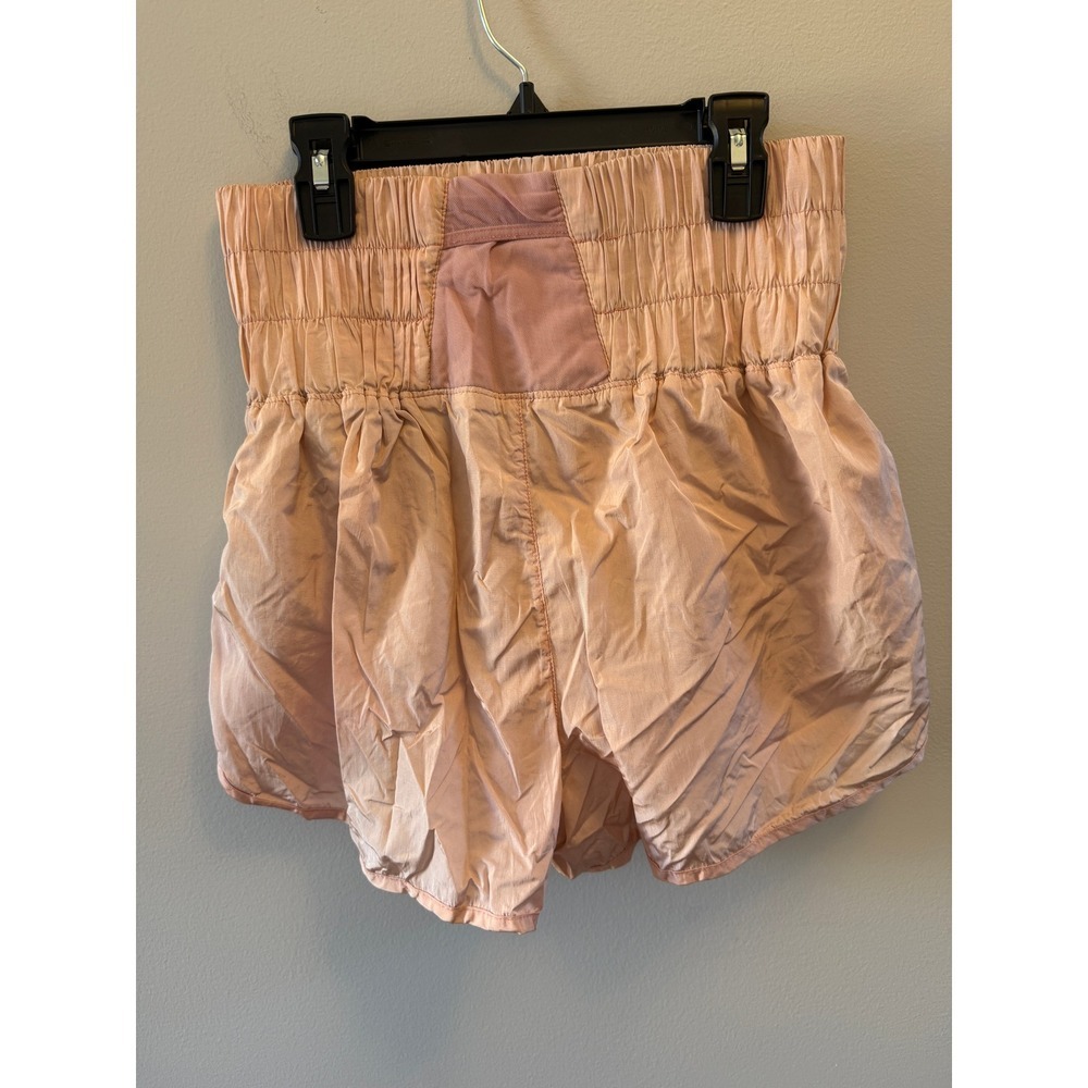 Free People Movement Shorts Peach Smocked Waist Athletic Running Casual Women M - Picture 3 of 4